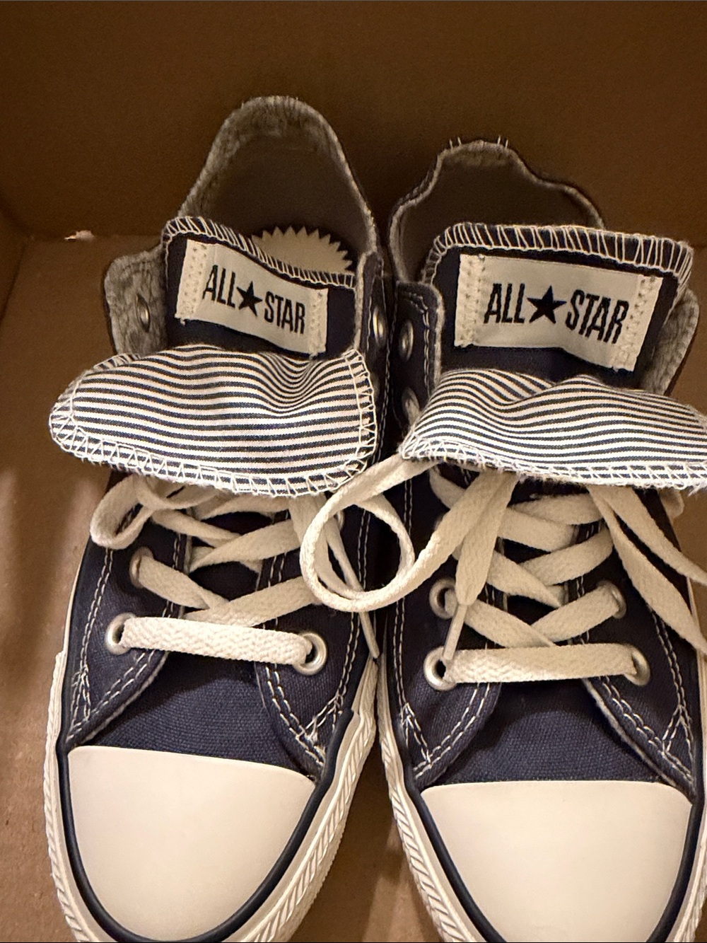 Converse navy blue canvas Chuck Taylor All Star sneakers